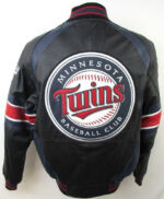 MLB Minnesota Twins Baseball Club Leather Jacket