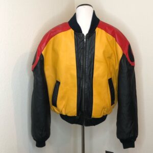 Michael Hoban Red Yellow Bull Leather Jacket