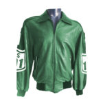 Michael Hoban US 101 Green White Leather Jacket