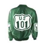Michael Hoban US 101 Green White Leather Jacket