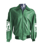 Michael Hoban US 101 Green White Leather Jacket