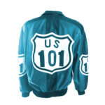 Michael Hoban US 101 Light Blue White Leather Jacket