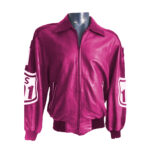 Michael Hoban US 101 Pink White Leather Jacket
