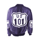 Michael Hoban US 101 Purple White Leather Jacket