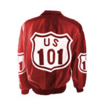 Michael Hoban US 101 Red White Leather Jacket