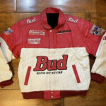 Nascar Bud Racing Jeff Hamilton Leather Jacket