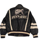 Navy White Penn State Nittany Lions Leather Jacket