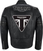 Triumph Motorcycle Racing Leather Black Jacket