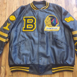 Vintage Braves Burnsville Leather Letterman Jacket