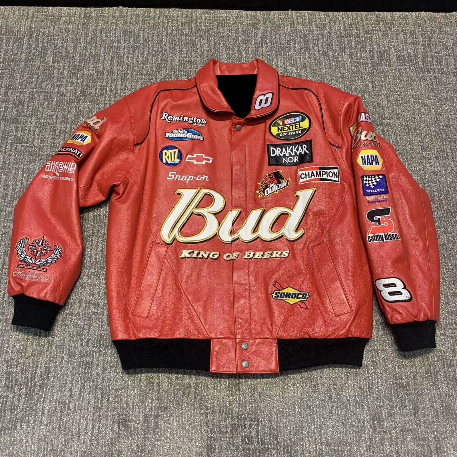 Vintage Bud Jeff Hamilton Red Leather Jacket $ 309.00