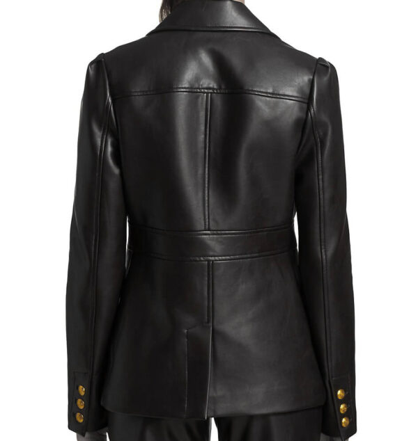 Amelia Vegan Black Leather Jacket