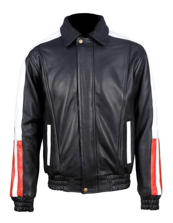 Maison Scotch Black Leather Studded Jacket Biker Moto Bomber Size 1