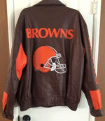Cleveland Browns NFL G-III Carl Banks Leather Jacket