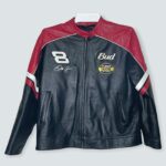 Dale Earnhardt Jr Budweiser Red Black Leather Jacket
