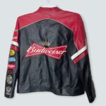 Dale Earnhardt Jr Budweiser Red Black Leather Jacket