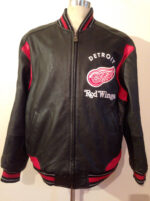 Detroit Red Wings Bomber Leather Jacket