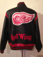 Detroit Red Wings Bomber Leather Jacket