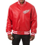 Detroit Red Wings Red NHL Leather Jacket