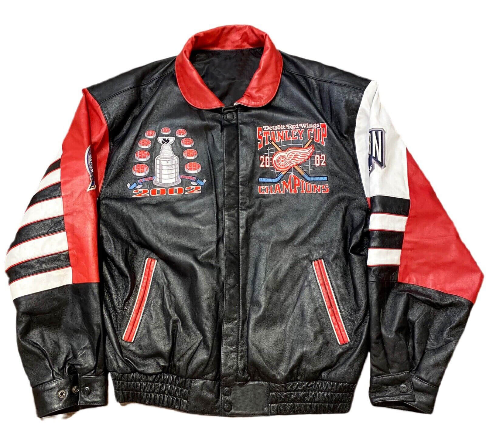 Stanley Cup Champ Detroit Red Wings Leather Jacket