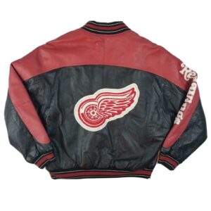 Detroit Red Wings Vintage Baseball Leather Jacket