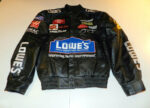 Lowes Jimmy Johnson Black Nascar Leather Jacket