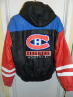 Montreal Canadiens Black Hooded NHL Leather Jacket
