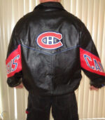 Montreal Canadiens Black NHL Leather Jacket