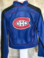 Montreal Canadiens Blue Black NHL Leather Jacket