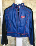 Montreal Canadiens Blue Black NHL Leather Jacket