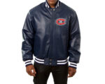 Montreal Canadiens Navy NHL Leather Jacket
