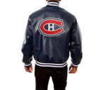Montreal Canadiens Navy NHL Leather Jacket