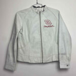 NASCAR Dale Earnhardt 3 White Vintage Leather Jacket