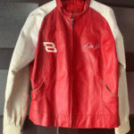 NASCAR Dale Earnhardt Jr Red White Leather Jacket