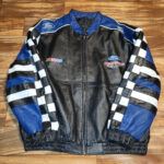 NASCAR Ford Racing Black Leather Jacket