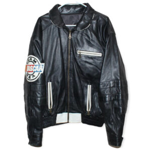 NASCAR Team USA Black Racing Leather Jacket