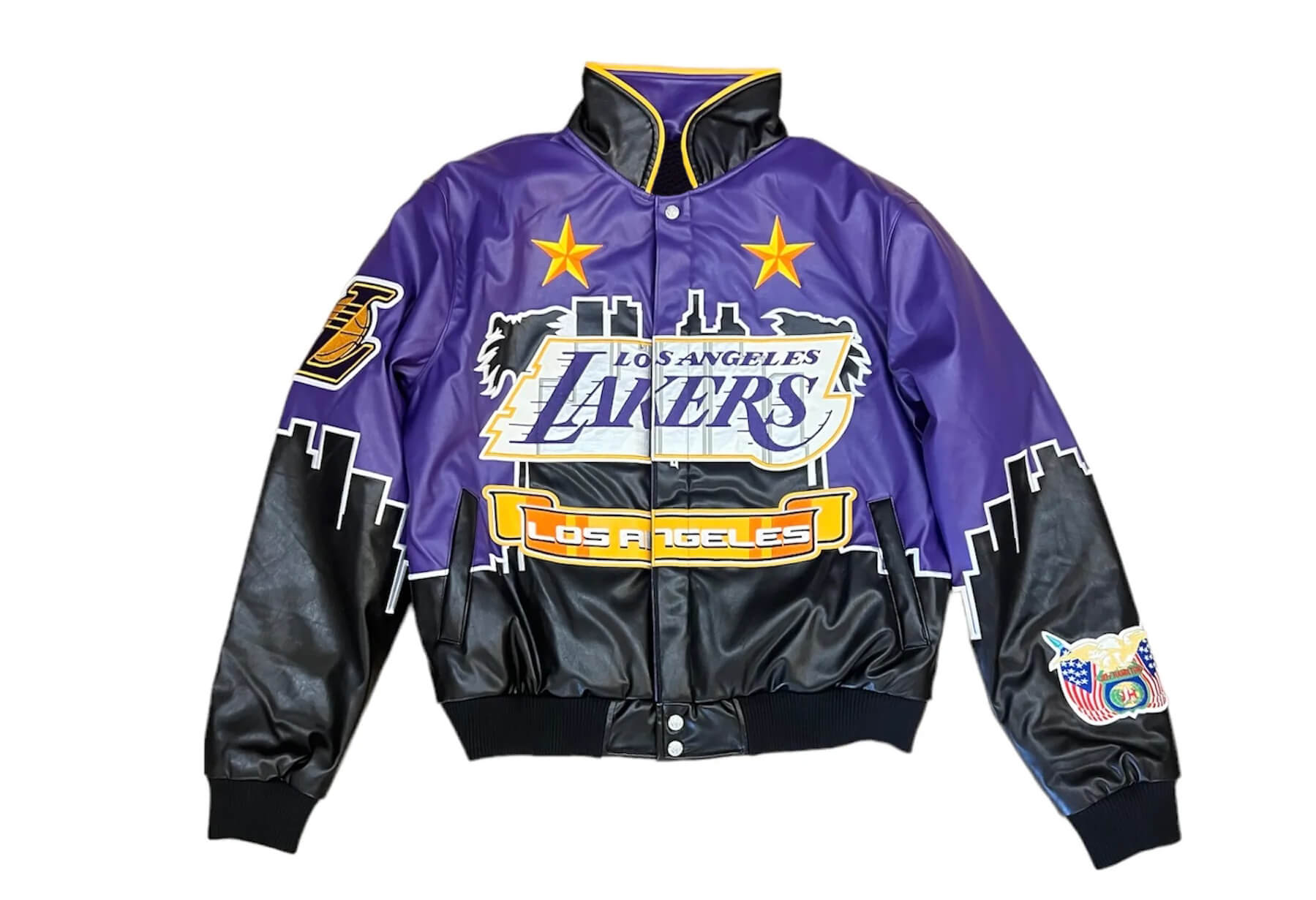 lakers championship leather jacket