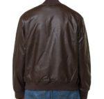 NFL Arizona Cardinals Brown Leather Varsity Jacket