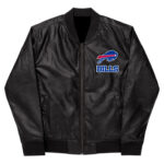 NFL Buffalo Bills Black Leather Varsity Jacket