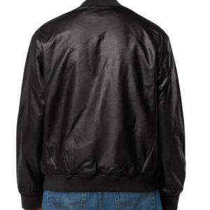 NFL Minnesota Vikings Black Leather Varsity Jacket