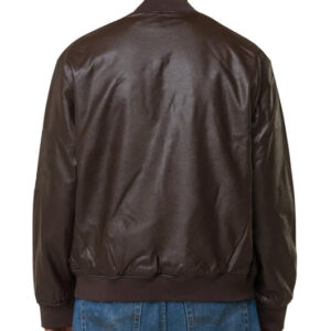 NFL Tampa Bay Buccaneers Brown Leather Varsity Jacket