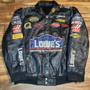 Nascar Jimmie Johnson Lowes Leather Racing Jacket