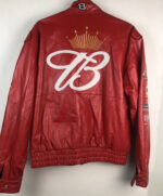 Red Bud Dale Earnhardt Jr Nascar Leather Jacket
