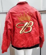 Red Dale Earnhardt Jr Bud Nascar Leather Jacket