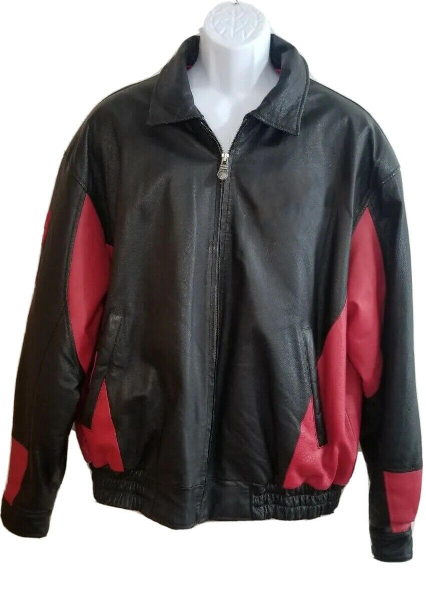 NHL Vintage 90s Detroit Red Wings Leather Jacket