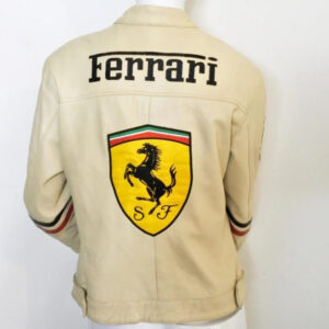 Vintage Ferrari Michael Schumacher Leather Jacket