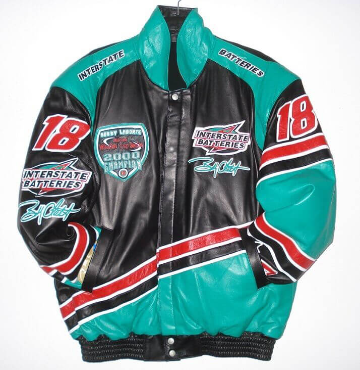 Vintage Instate Batteries Bobby Labonte Leather Jacket (1) Vintage Instate Batteries Bobby Labonte Leather Jacket