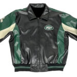 Vintage NFL New York Jets Football Leather Jacket