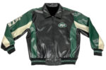 Vintage NFL New York Jets Football Leather Jacket