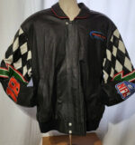 Vtg Jeff Hamilton Interstate Batteries Leather Jacket