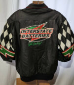 Vtg Jeff Hamilton Interstate Batteries Leather Jacket